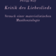 Buchcover: Kritik des Liebeslieds von Philipp Wulf